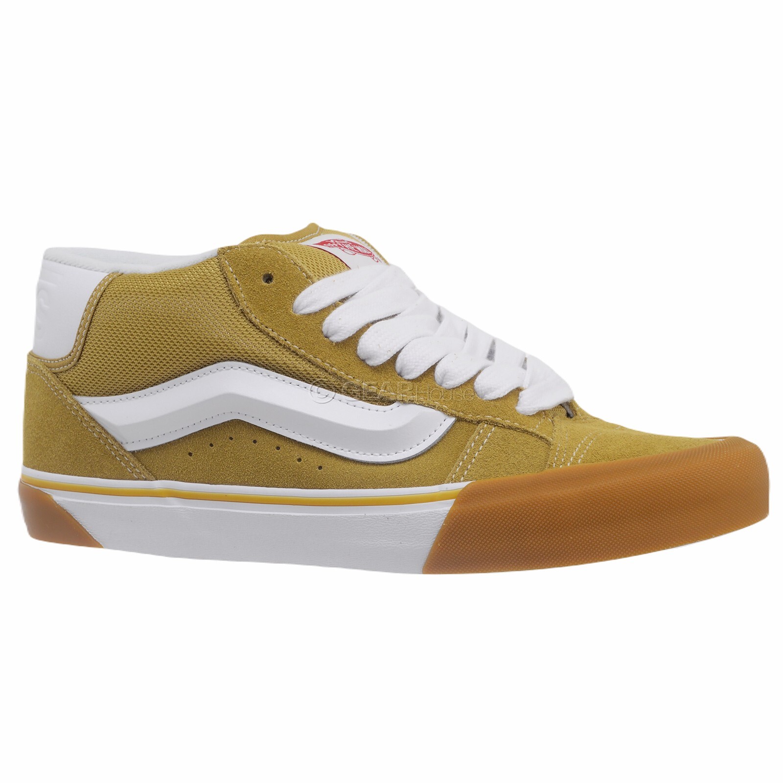 VANS Knu Skool Mid Suede Mens Chunky Skateboarding Shoes, Khaki / Gum, Pick Size