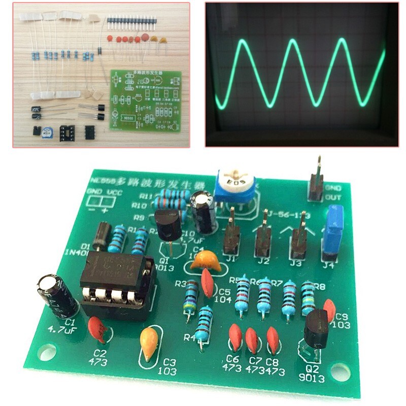 NE555 Waveform Generator Multi-Channel Module Triangle Wave Sawtooth DIY 2 Pin