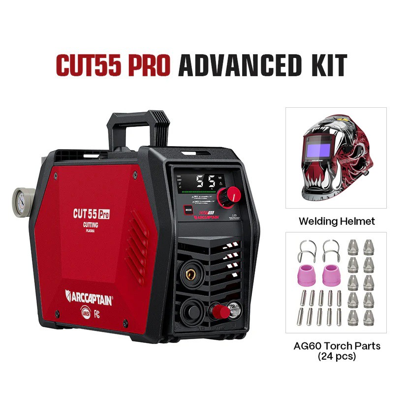 ARCCAPTAIN iControl CUT55 Pro Plasma Cutter 55A Free AG-60 Plasma Cutter &Helmet