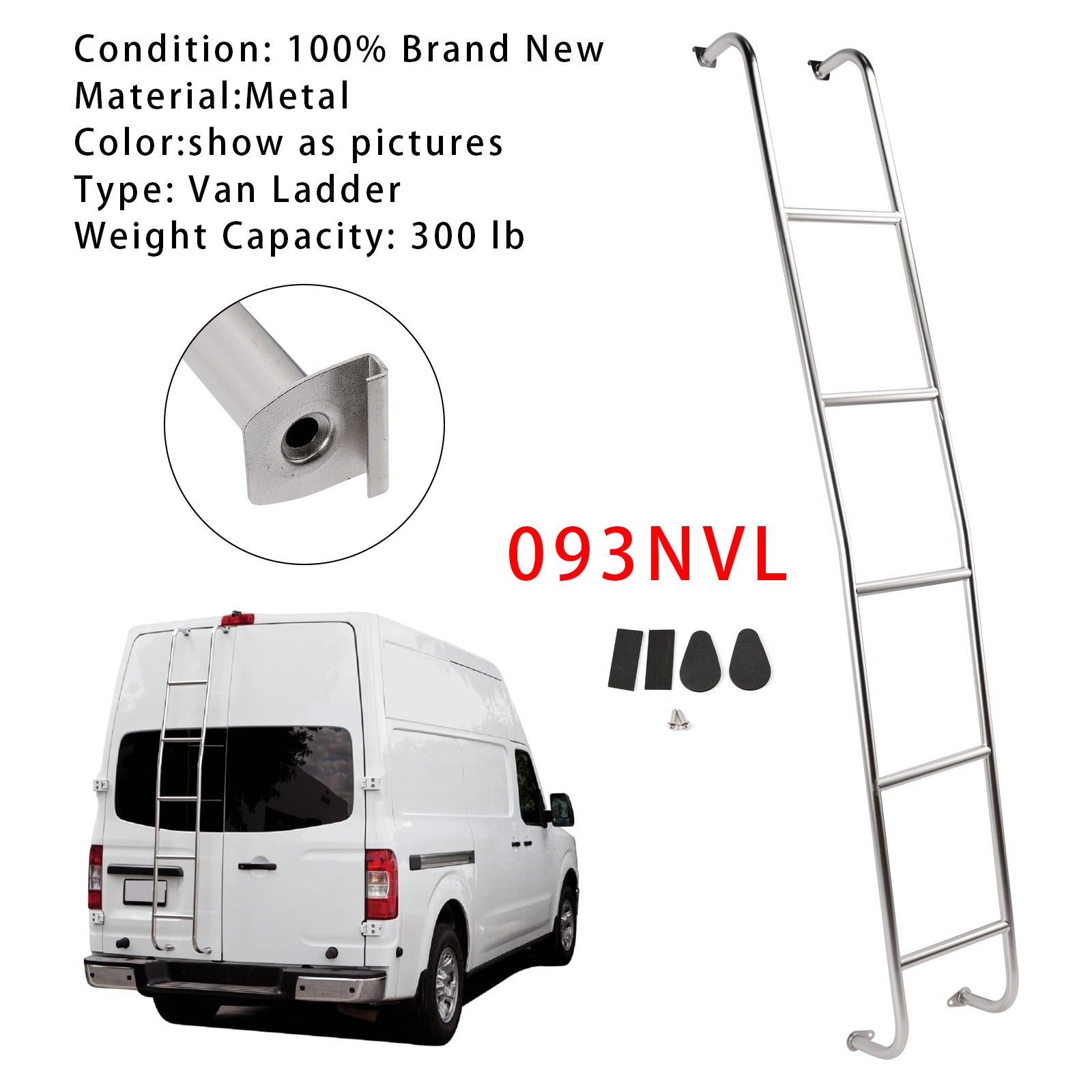 5-Step Van Ladder 093NVL fit For Nissan NV2500/3500 HD High Roof Vans 2011-2021