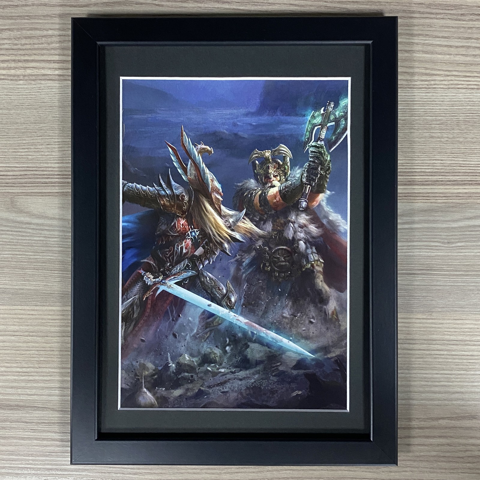 THE CURSE OF THE PHOENIX CROWN FRAMED ART HIGH ELVES WARHAMMER AGE OF SIGMAR AOS