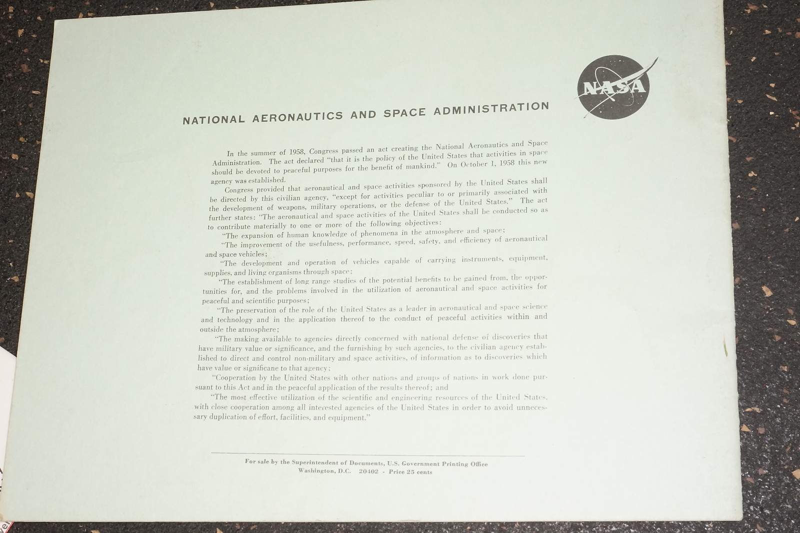 NASA 1963 Publication America's Manned Space Flight Program EP-7