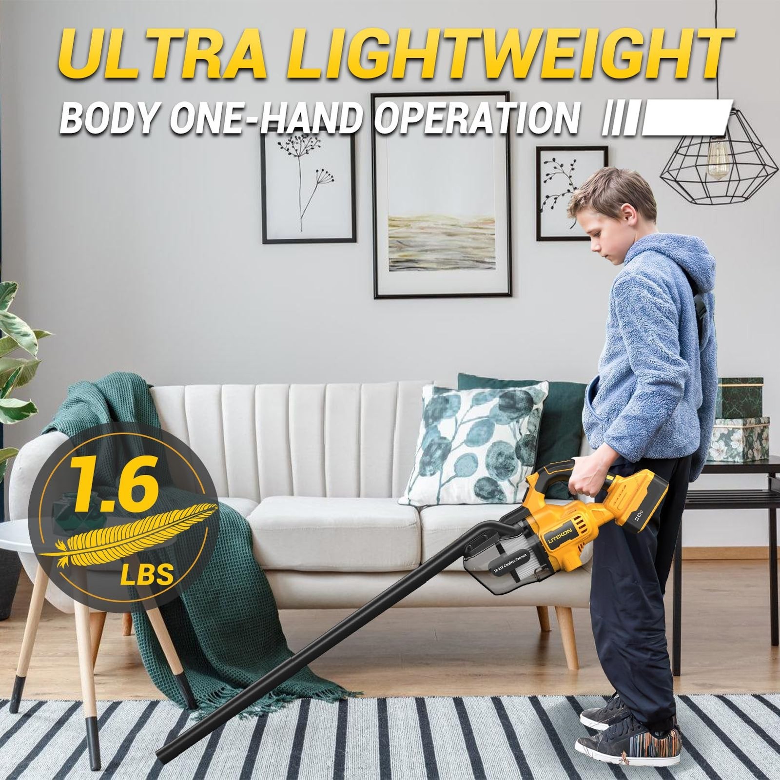 Cordless Vacuum Compatible with 𝗗𝗘-𝗪𝗔𝗟&#