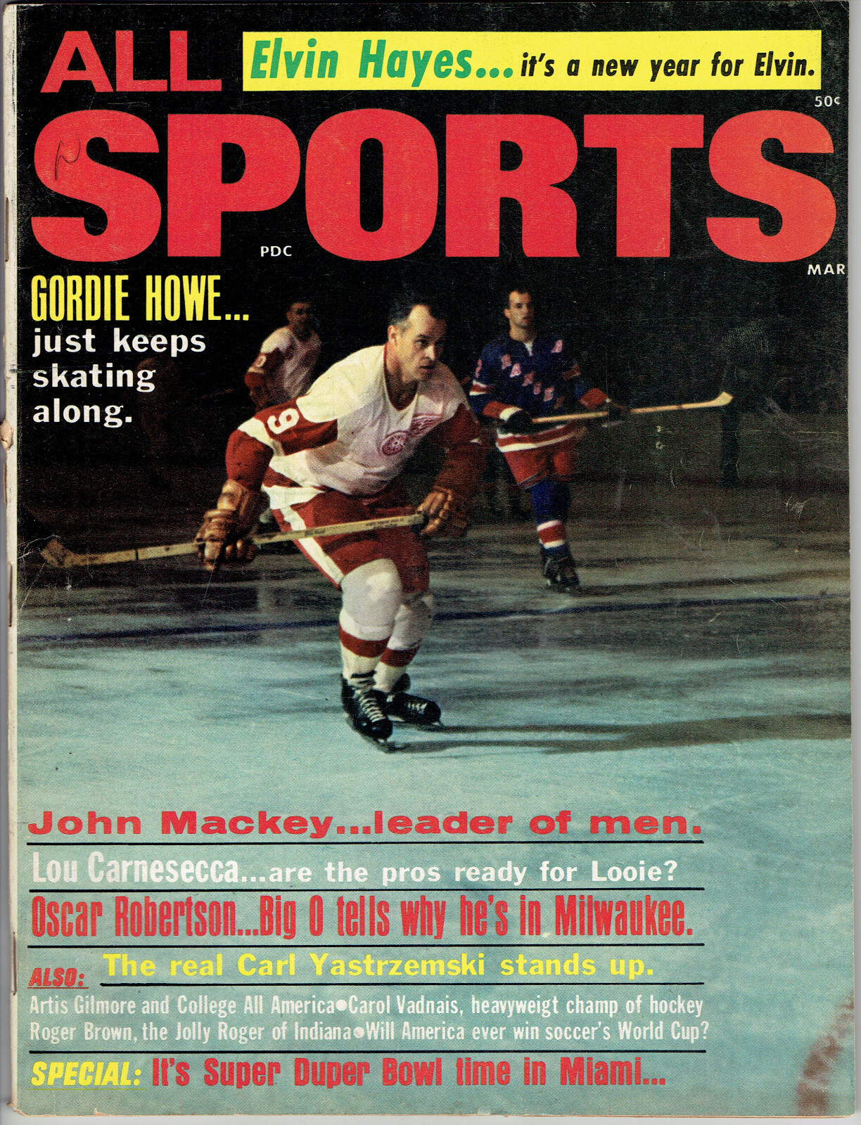 March 1971 ALL SPORTS Magazine Vol. 1 No. 3 ~ Gordie Howe Detroit Red Wings