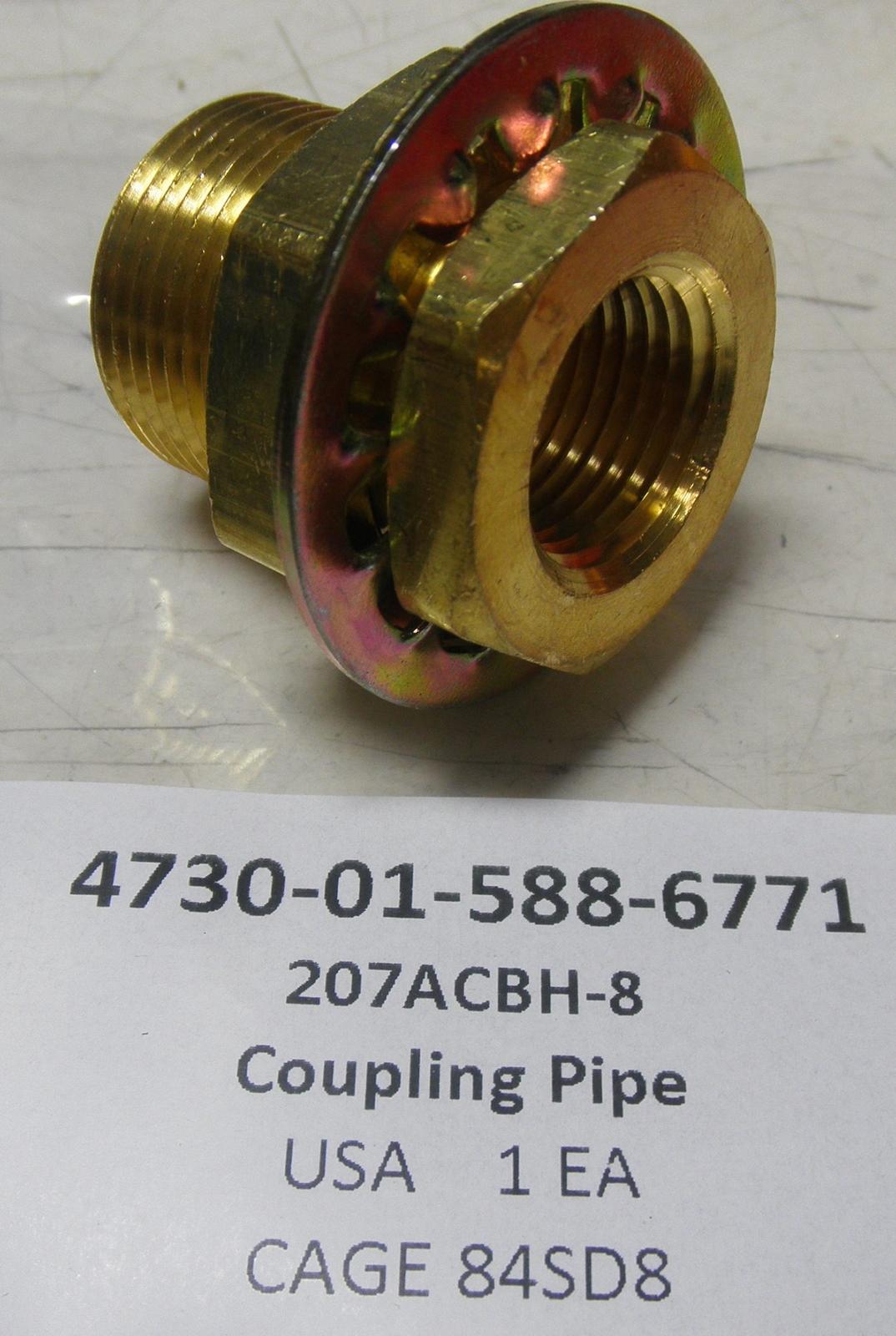 4730-01-588-6771 Coupling; Pipe U.S. Army 12417661-003 TACOM 12417661 FMTV Bu...