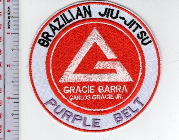 SCUBA  Brazilian Jiu-Jitsu Gracie Barra Purple Belt Patch NO TARIFF