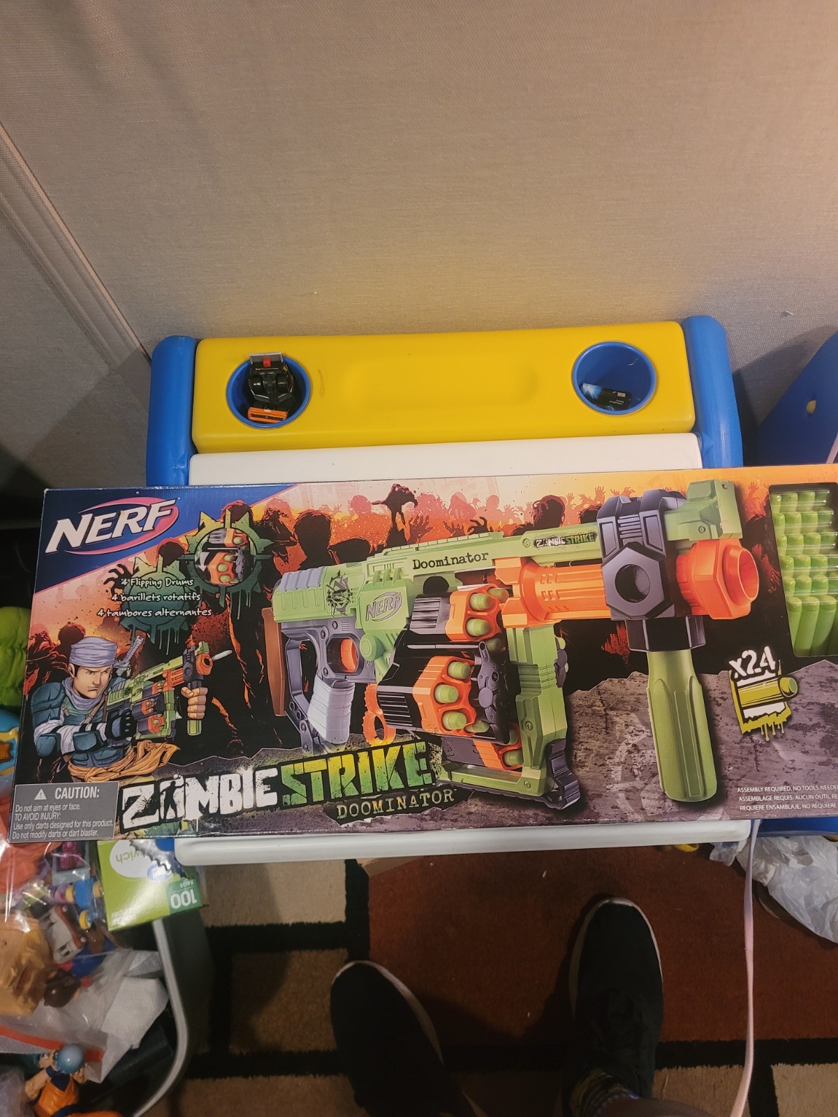 Nerf Zombie Strike Doominator Blaster 4 Rotating Drums 24 Elite Darts New In Box