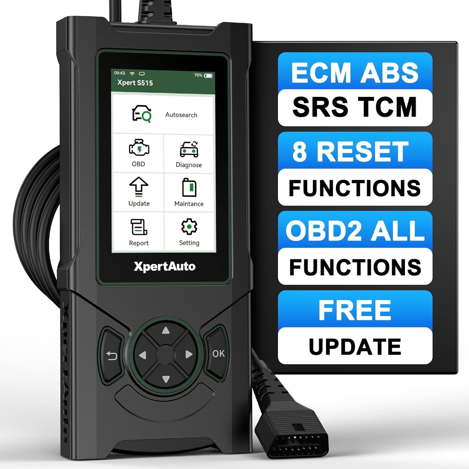 XpertAuto S515 Scanner Diagnostic Tool Car Check Engine Light Code Reader