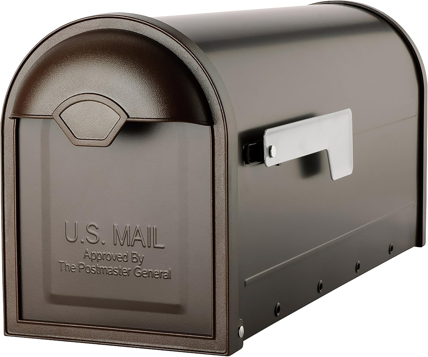 JUMBO POST MOUNT MAILBOX Galvanized Steel Extra Large Rural Mail Box Bronze