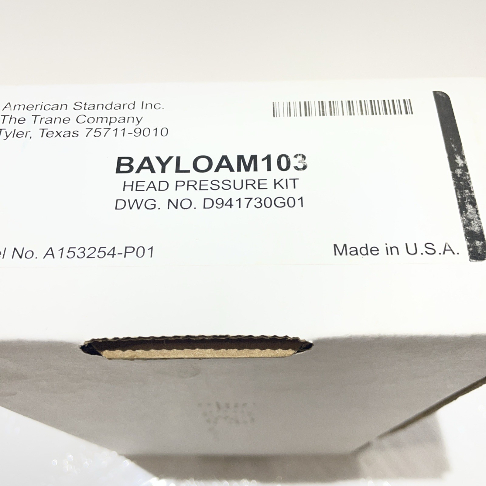 Trane American Standard - BAYLOAM103 Head Pressure Kit - New in Box