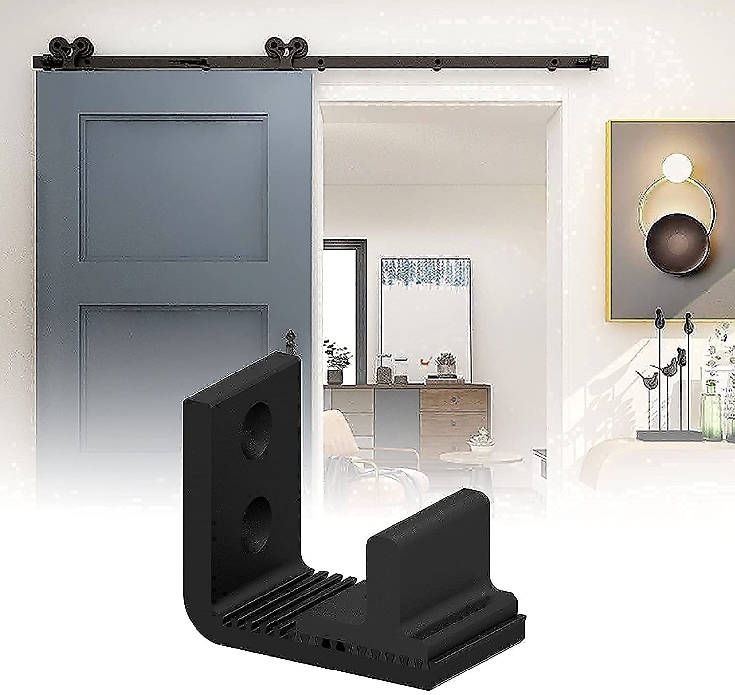 Floor Guide for Barn Doors Heated Floor Friendly No Drilling Required