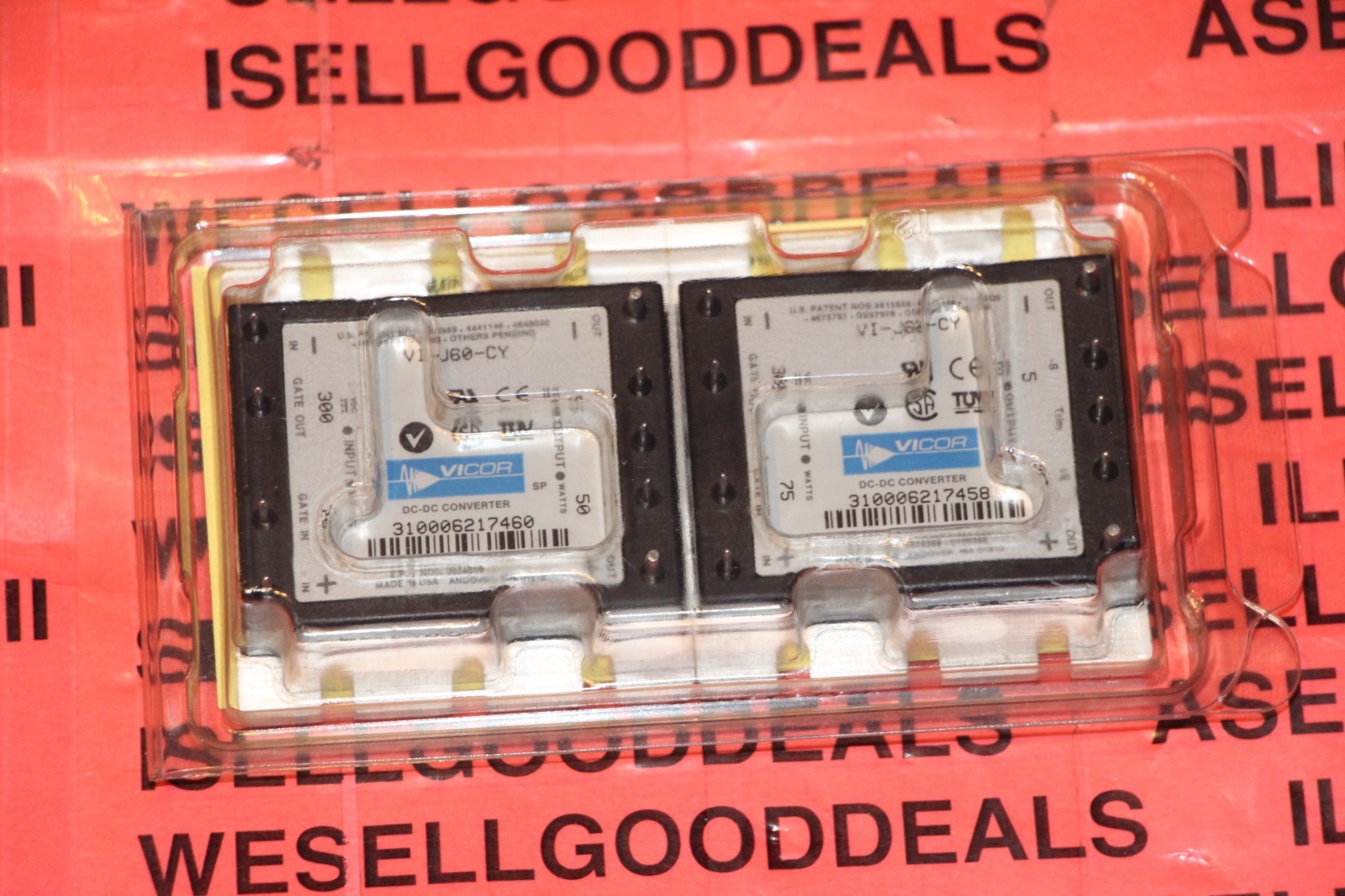 (2) Vicor VI-J60-CY DC-DC Converter VIJ60CY New