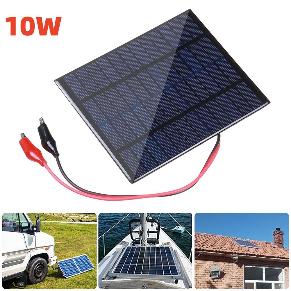 User Friendly 10W Solar Panel with Clip Perfect for Outdoor Applications