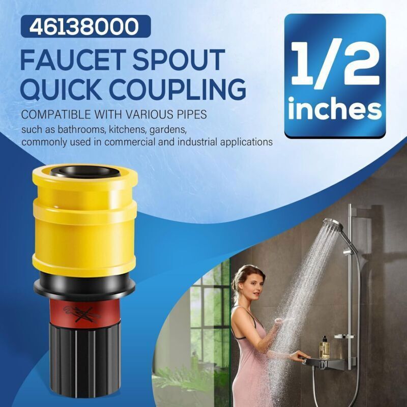 For Grohe 46138000 1/2inch Quick Coupling 2.2 GPM Faucet Spout Quick Coupling