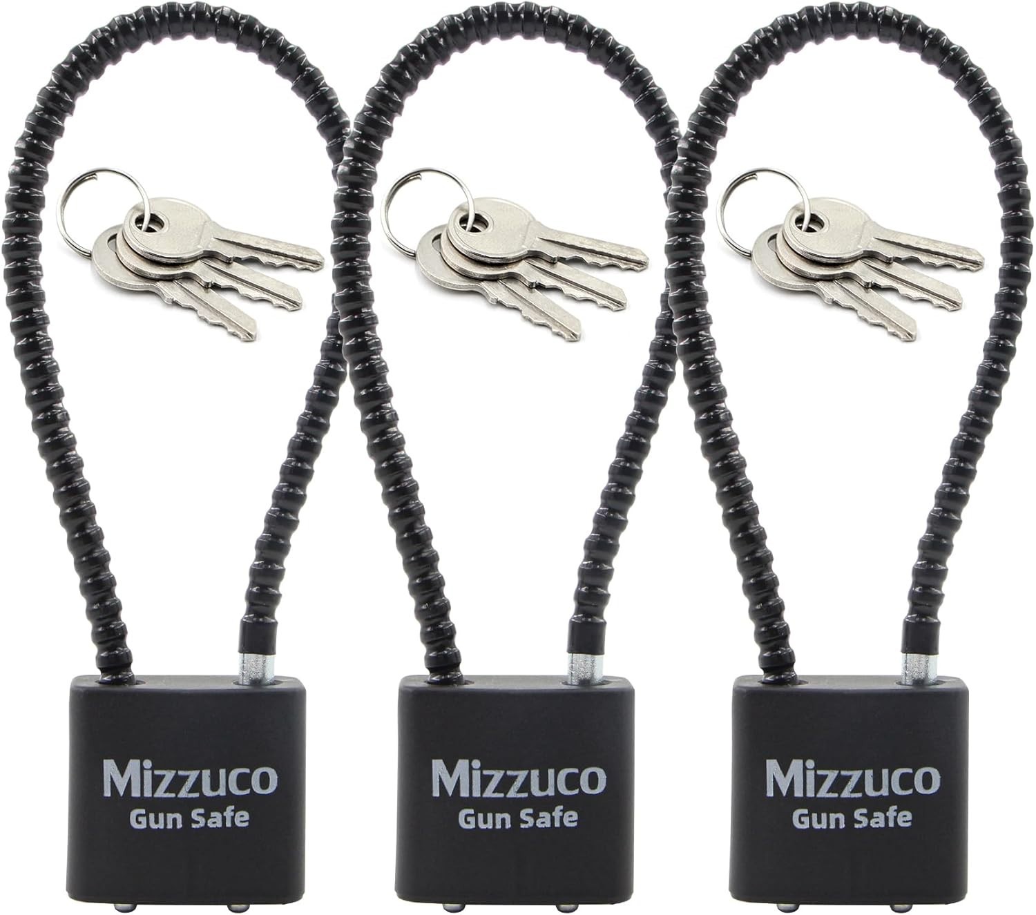 Cable Gun Locks with Keys Simple Operation 8.5" Compatible with Pistols, Hand...
