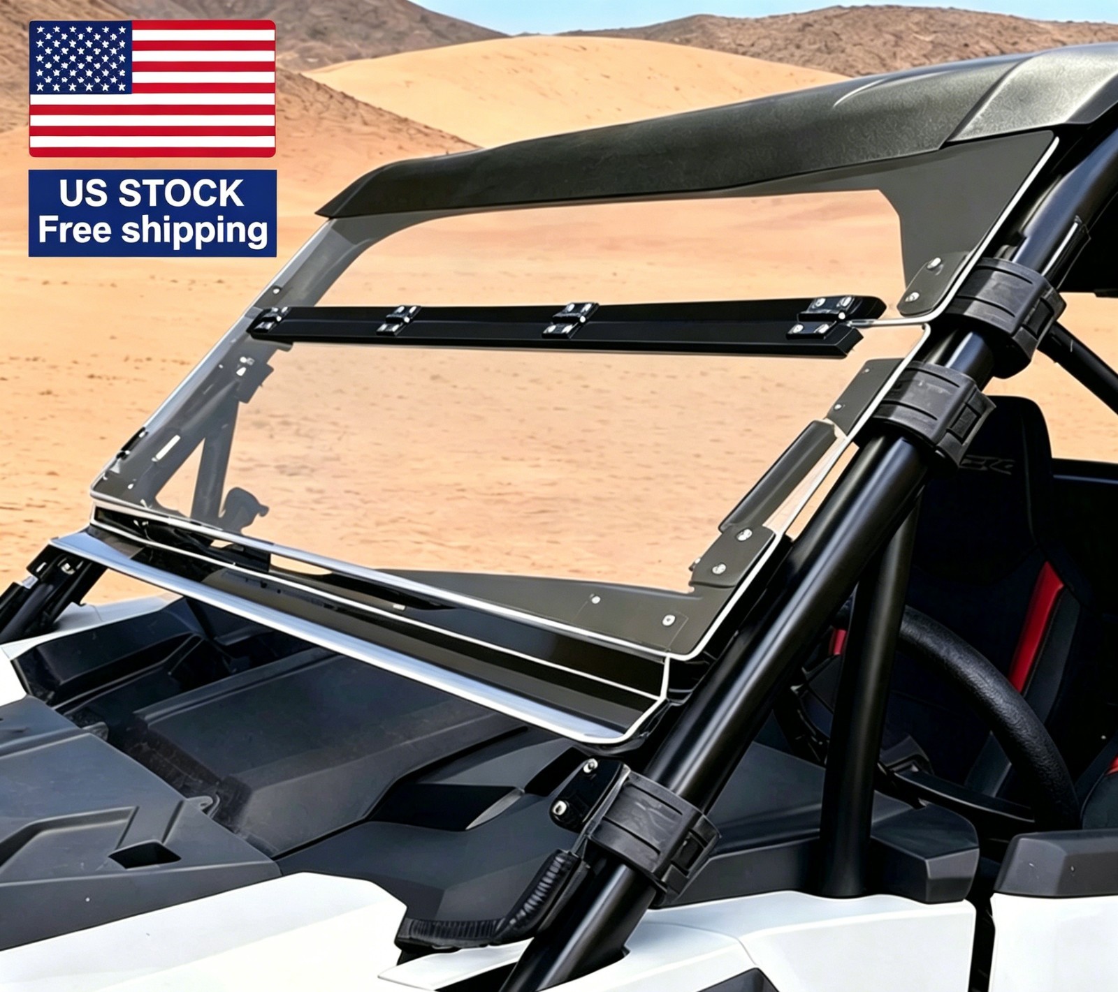 CPOWACE Front 3-IN-1 Flip Window for Polaris RZR XP 1000 2024 2025