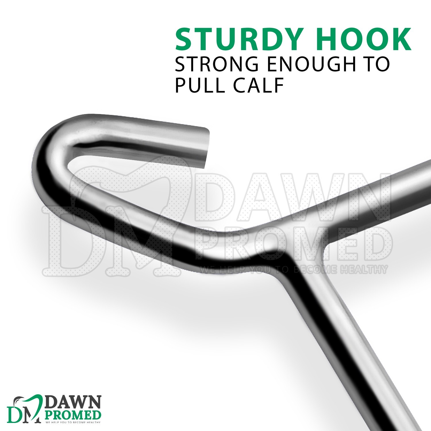 3 Pcs OB Calf Pulling Hook & 45" 60" Chain Set Veterinary Instruments