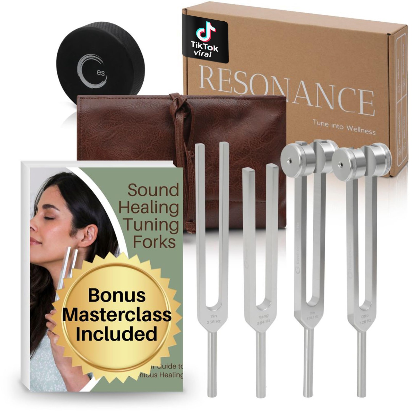 ENSO Resonance 128Hz Tuning Forks for Healing Set, Sound Multicolor