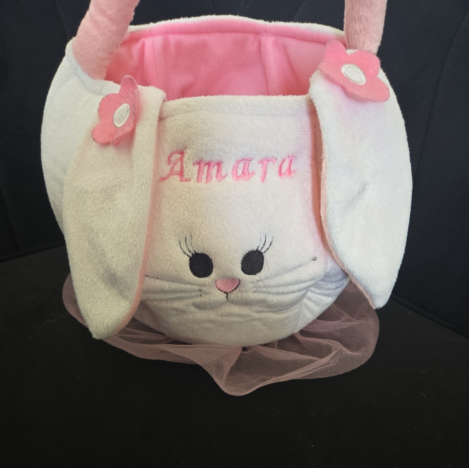Personalization Universe Easter Bunny Basket White