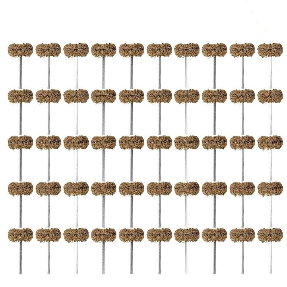 1" Brown 120 Grit Abrasive Buffing Polishing Wheels Burr for Rotary Tools-1/8...