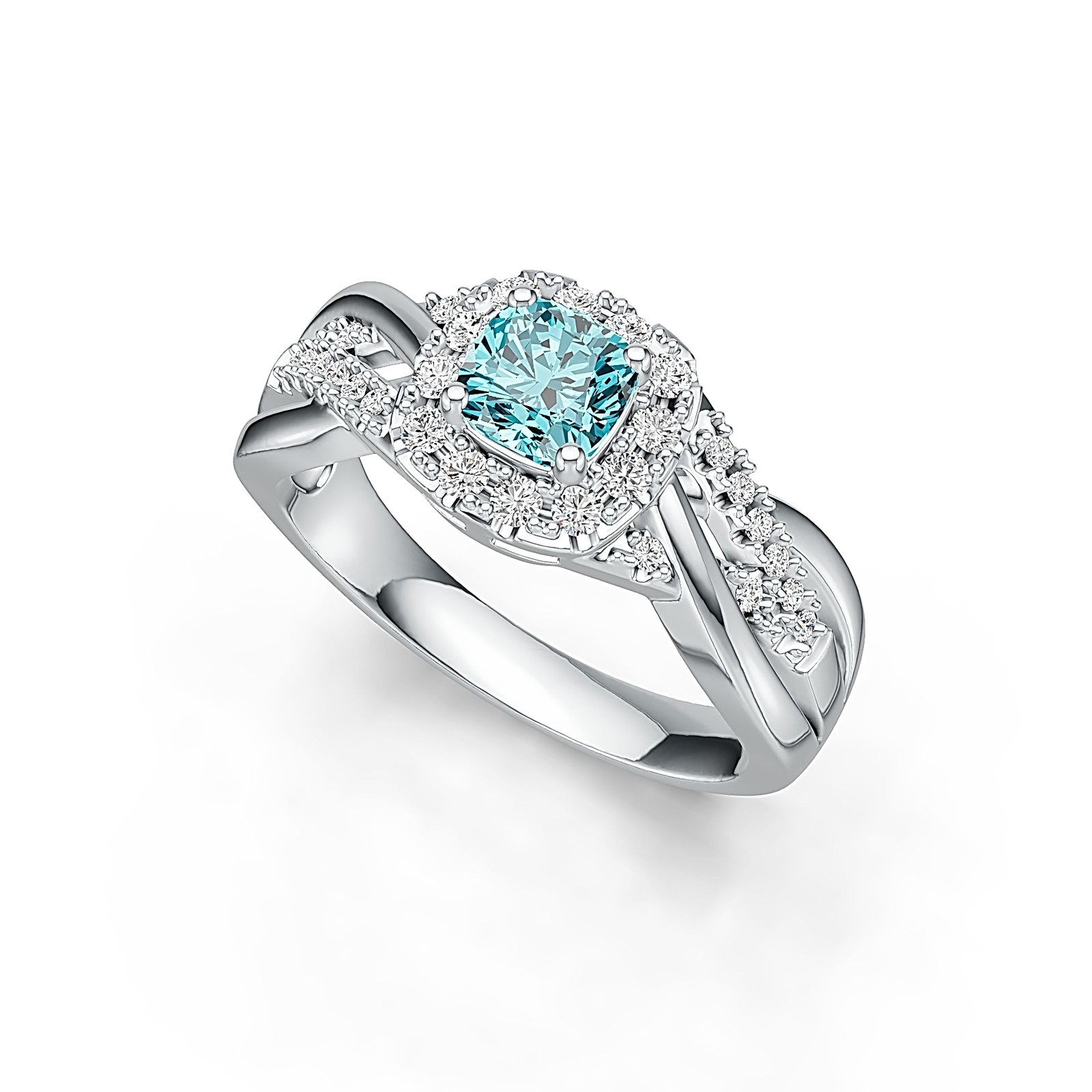 Sterling Silver Semi Mount Ring Setting Cushion CU 5X5mm
