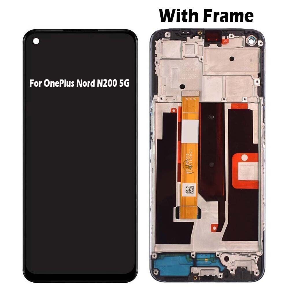 For OnePlus Nord N200 5G DE2118 LCD Touch Screen Digitizer ±Frame Replacement