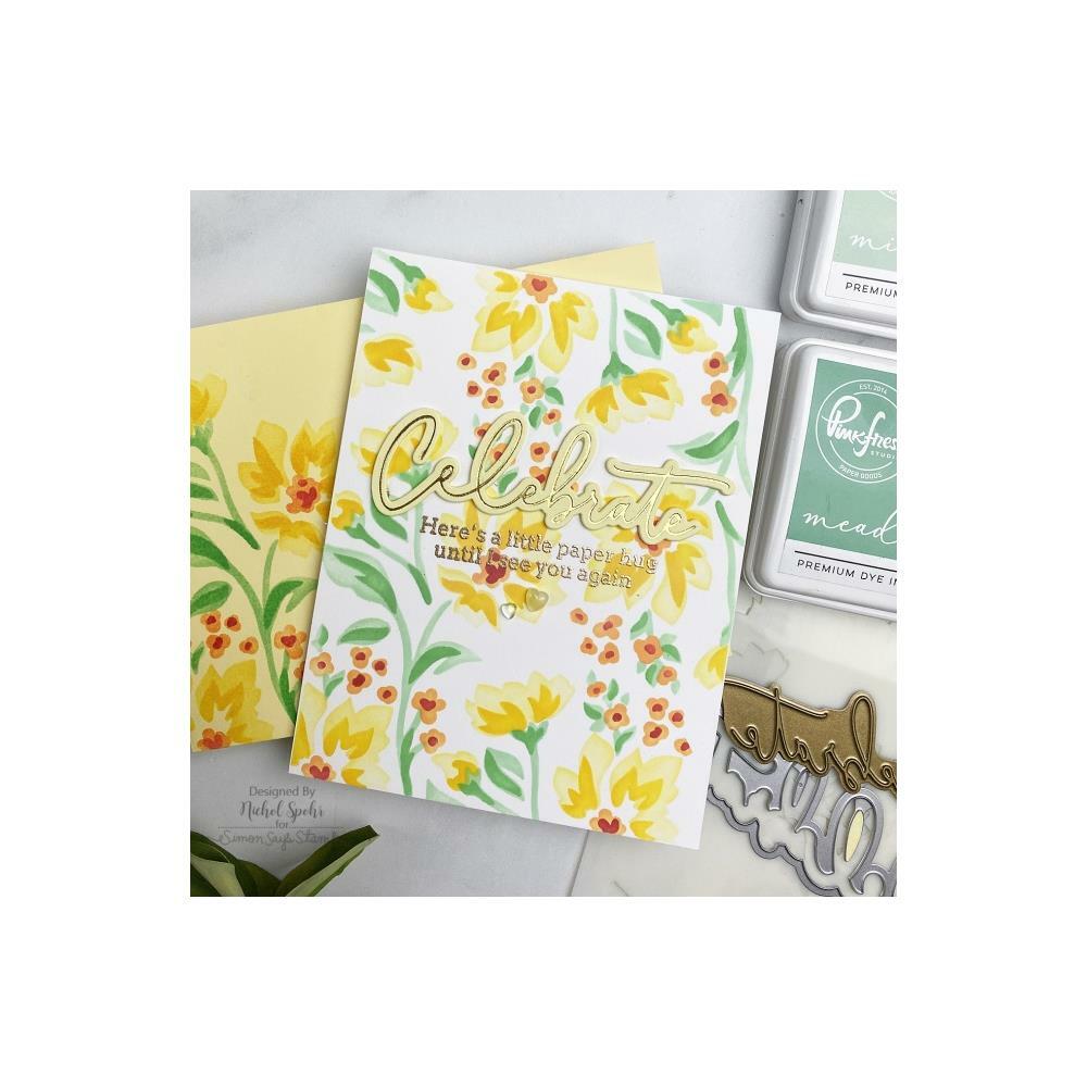 Pinkfresh Studio "FANCY FLORAL PRINT" Layering Stencil Set- 6 pieces