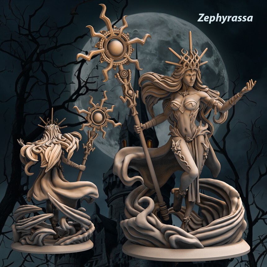 Dungeons & Dragons Playable Character - Female Human Zephyrassa - Sorceress