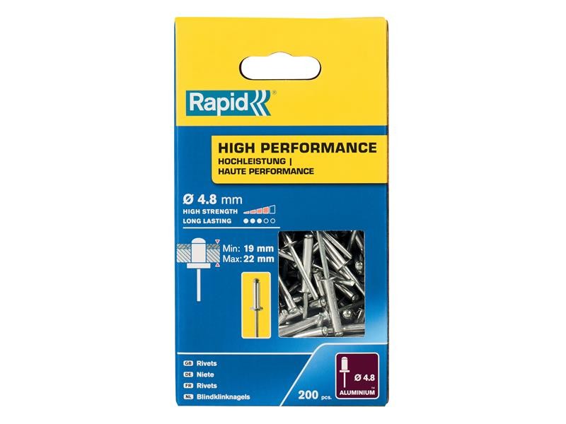 Rapid High Performance Rivets 4.8 x 25mm (Box 200) RPD5001440