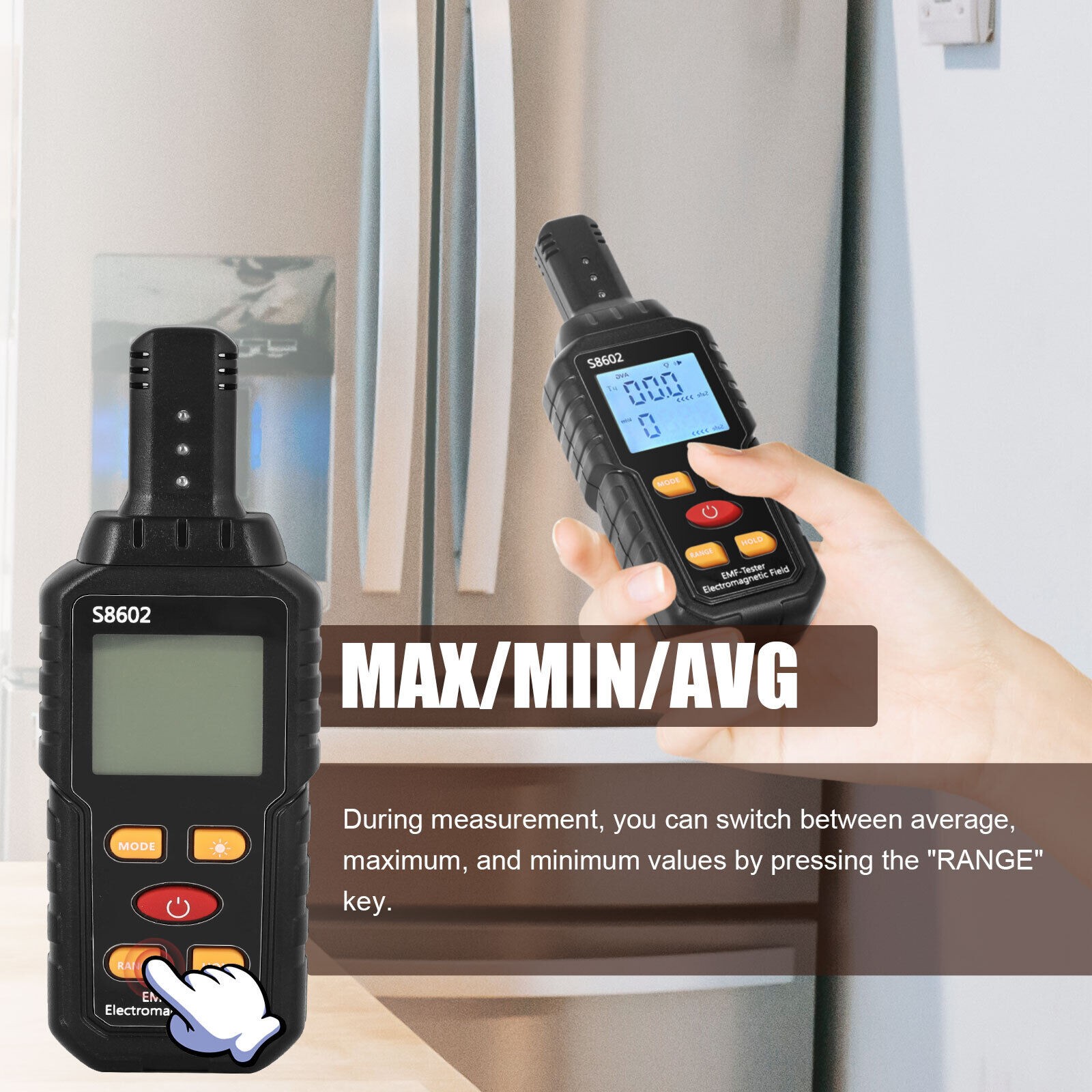 Digital LCD EMF Meter Electromagnetic Radiation Detector Tester