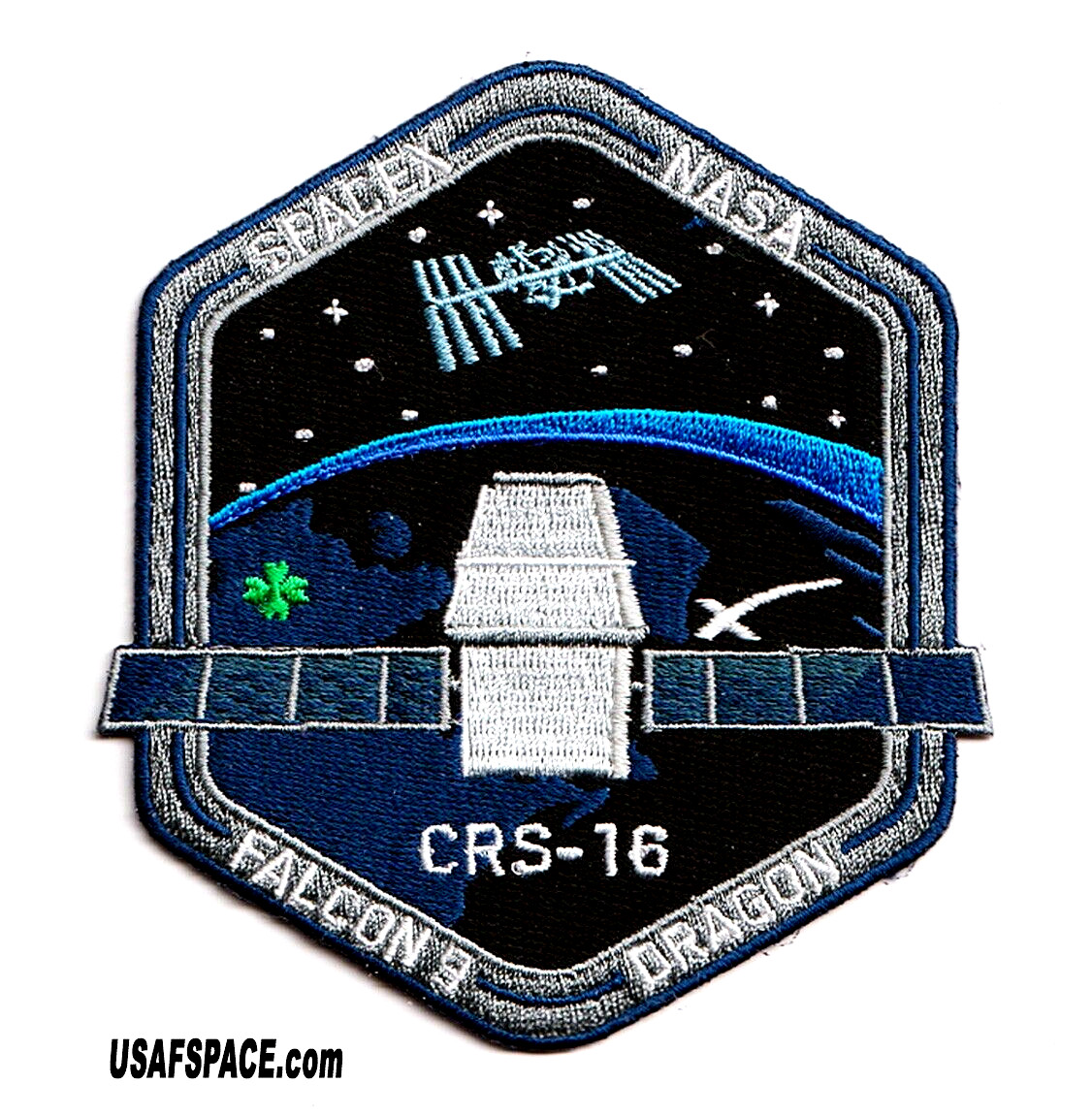 Authentic CRS-16 SPACEX FALCON-9 DRAGON ISS NASA RESUPPLY Mission Employee PATCH