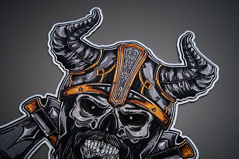 VIKING Large Back Patch for custom biker vest