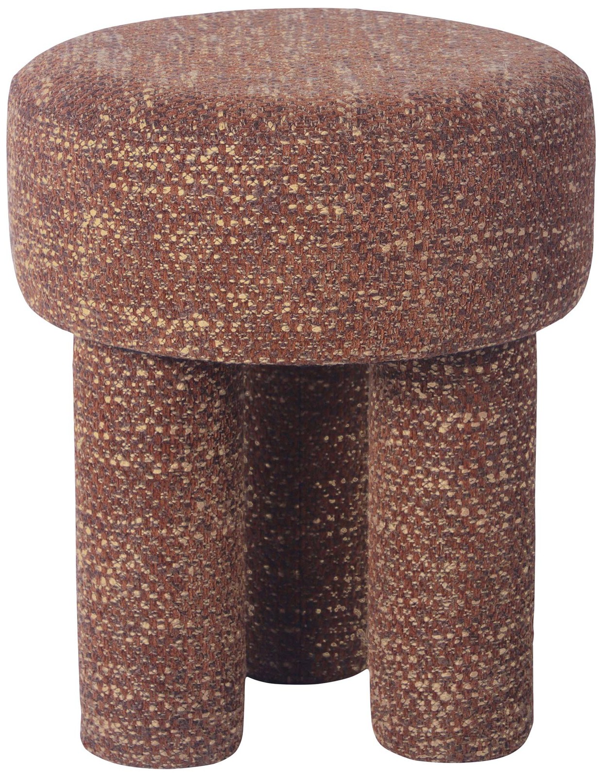 TOV Claire 14" Wide Knubby Sedona Brown Fabric Modern Accent Stool