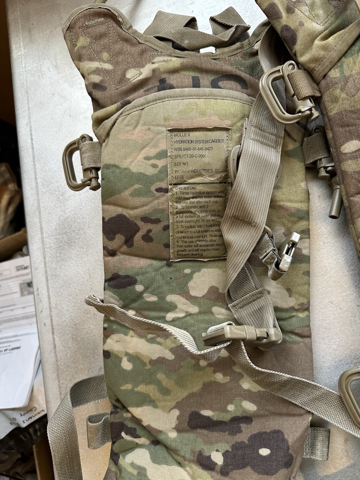 USGI OCP Multicam Molle II 3L/100oz Hydration System Carrier Pack w/ Bladder