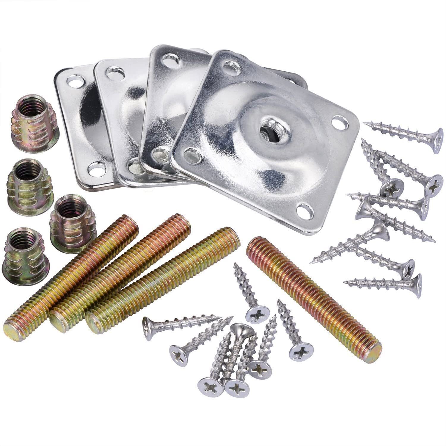 4 Pcs Leg Mounting Plates Furniture Leg Attachment Plates for Sofa Couch