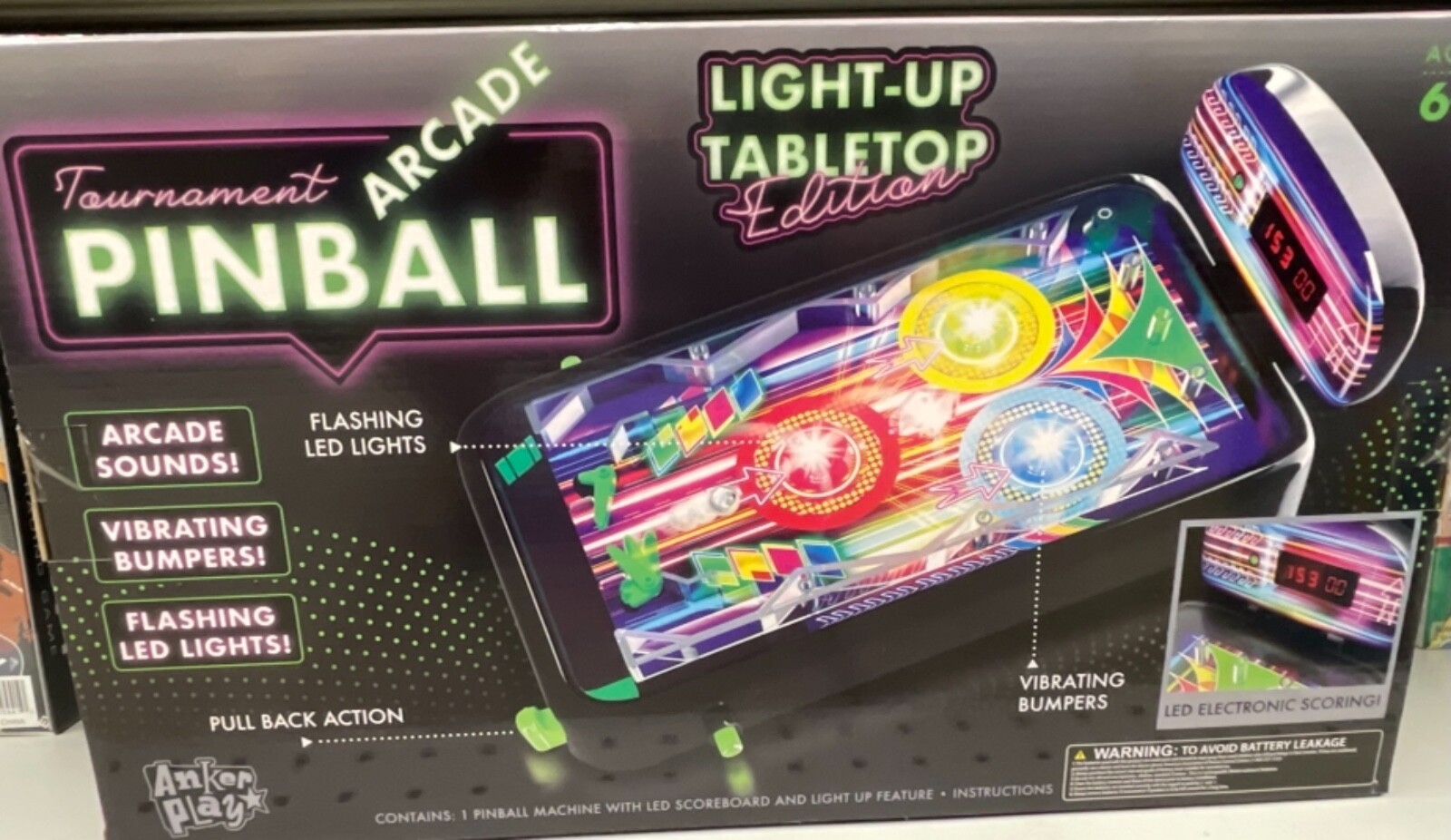 NEW Pinball machine GAME, Light UP  Arcade Tabletop, Pinball Sounds,FUN