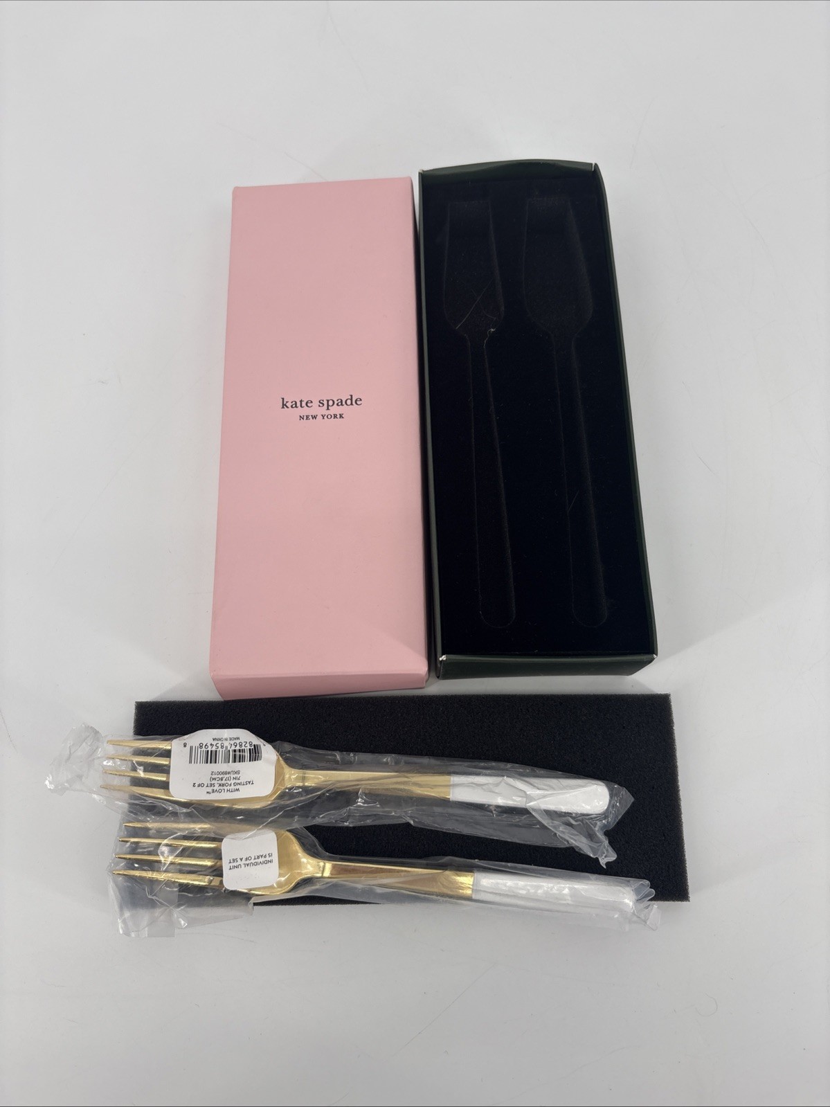 Brand New Kate Spade Lenox Gold Forks! “With Love Tasting Forks” Free Ship!