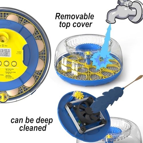 Incubators for Hatching Eggs, Egg Incubator with Automatic Egg Turning and Humid