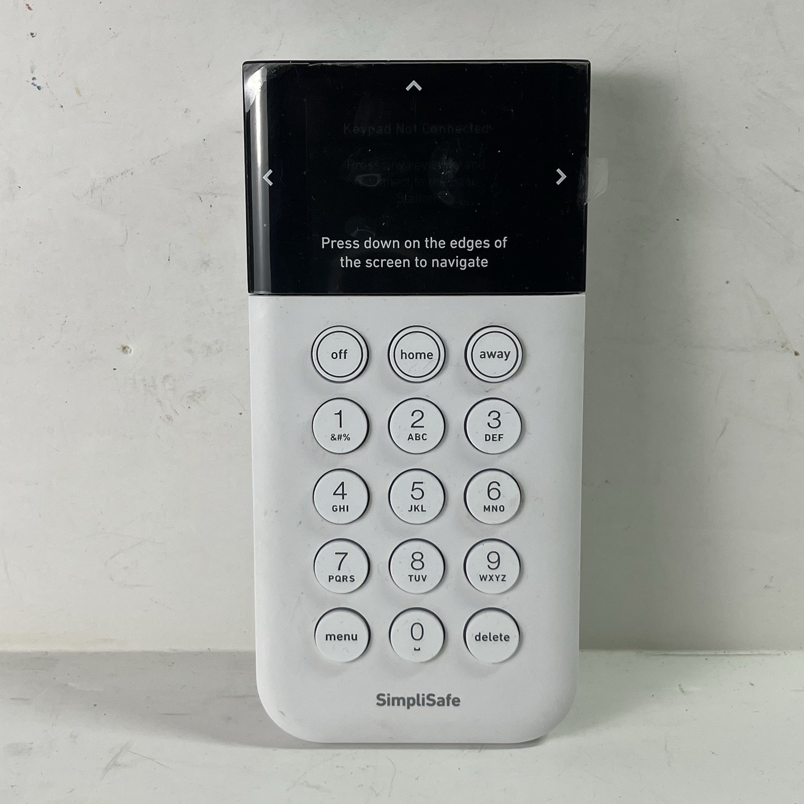 SimpliSafe SSKP3 Keypad White Wireless Touch-to-Wake Smash Safe