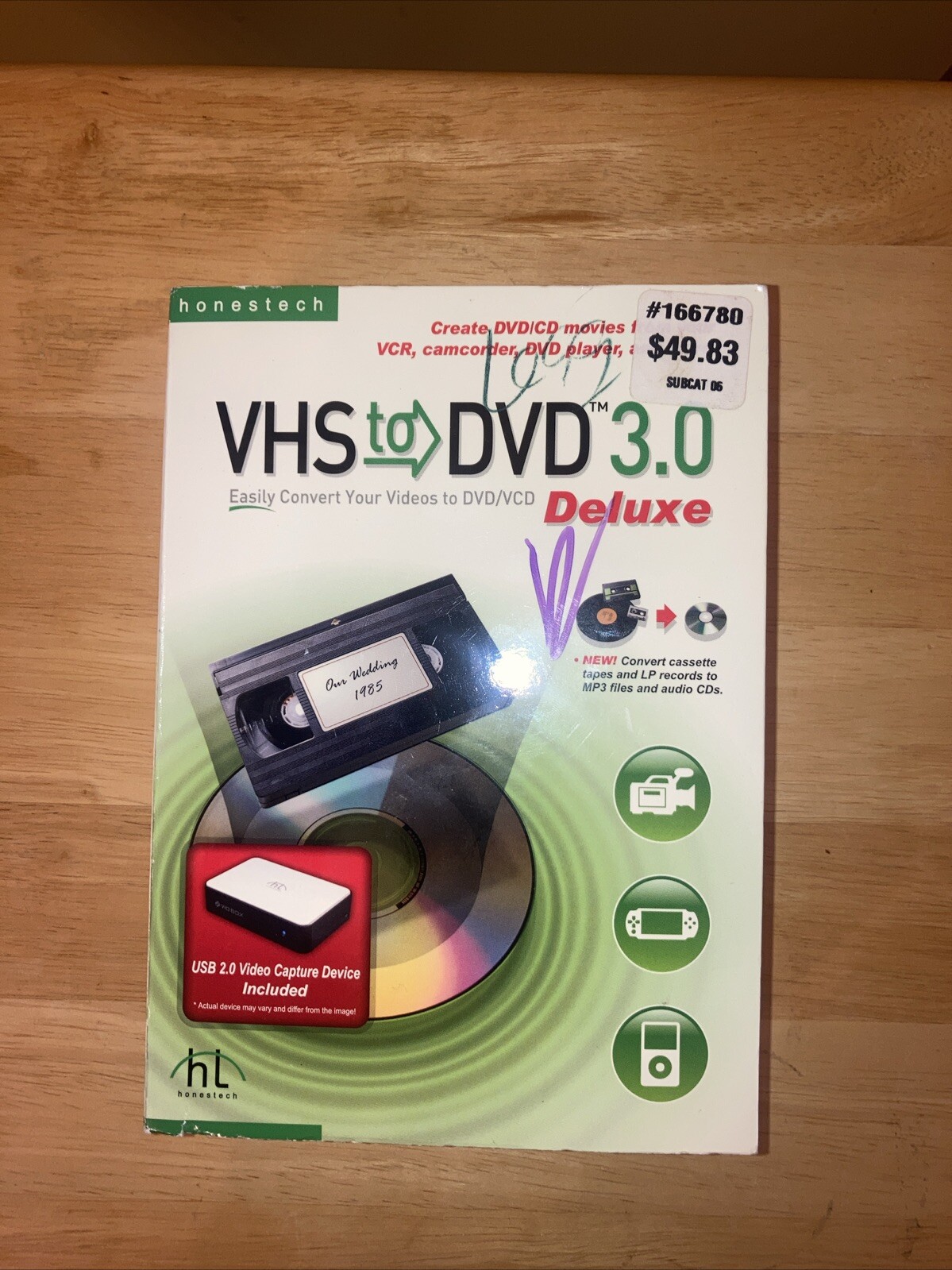 Honestech VHS to DVD 3.0 Deluxe Convert Videos to DVD New Old Stock