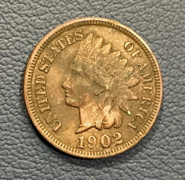1902 Indian Head Cent - Vintage Cent - Dark Patina