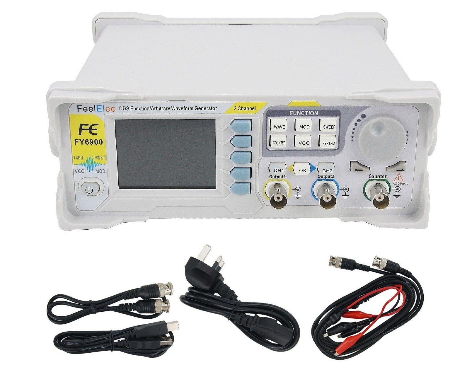 For FY6900-100M 100MHz 2-Channel DDS Function Arbitrary Waveform SignalGenerator