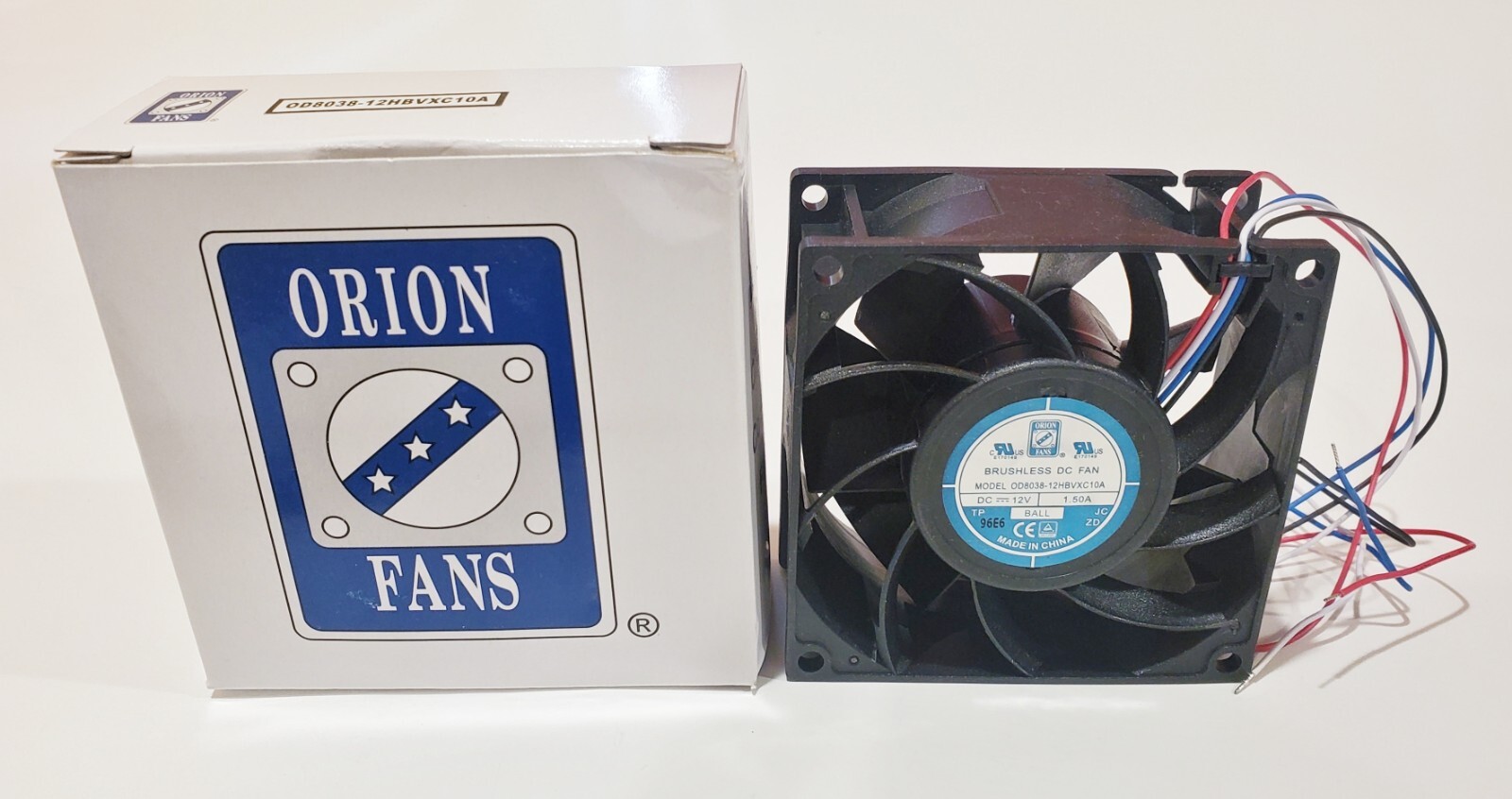 Orion Fans OD8038-12HBVXC10A Fan Axial 80 x 38mm 12VDC Wire 1053-1269-ND