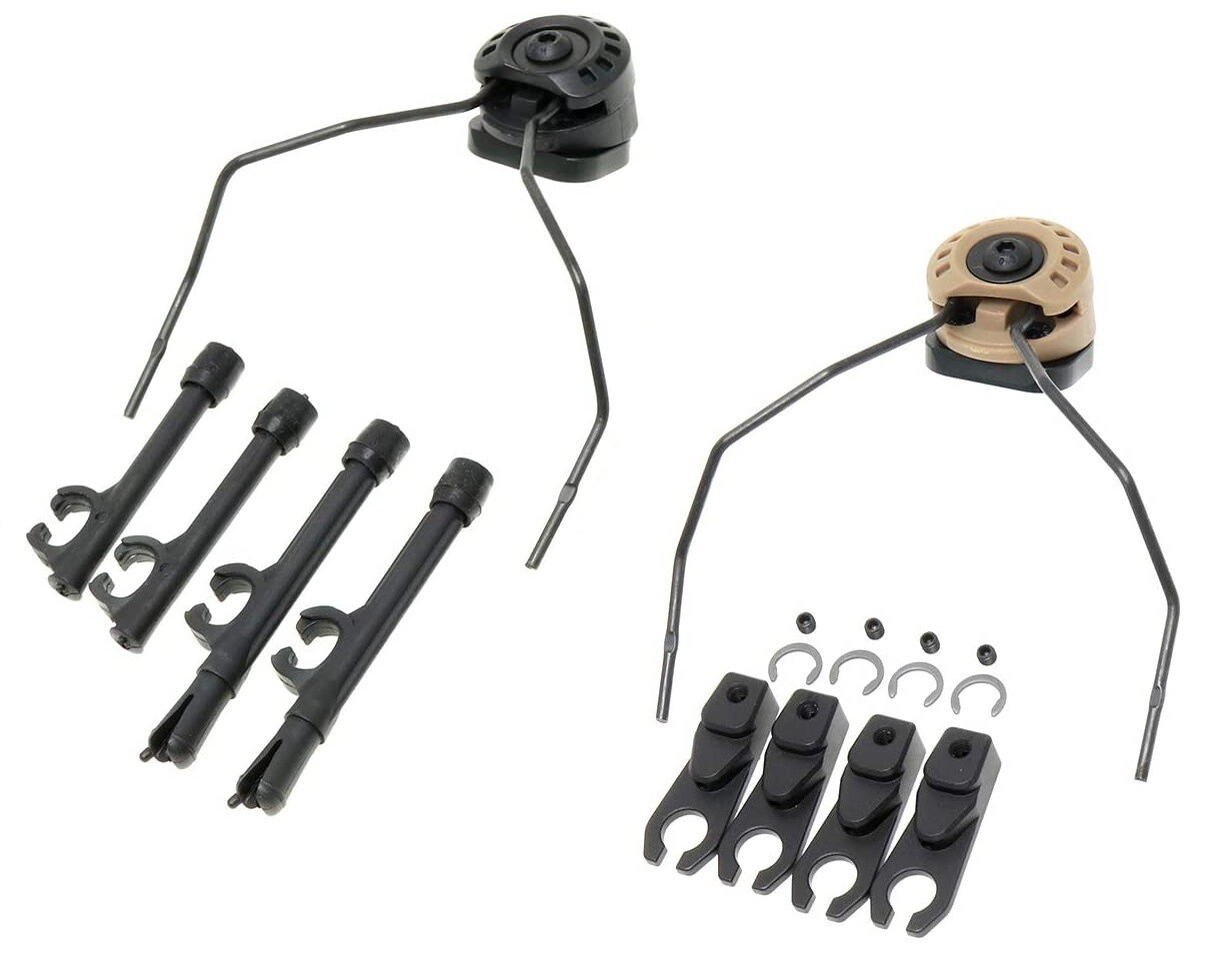ARC Helmet Rail Adapter for Peltor Comtac Sordin Howard Leight Headset Rotate