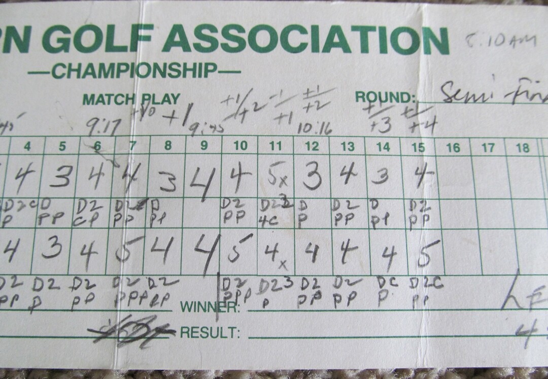 1 USED TOURNAMENT SCORECARD-1994 WESTERN GOLF MATCH PLAY-BEN CURTIS 2003 OPEN W