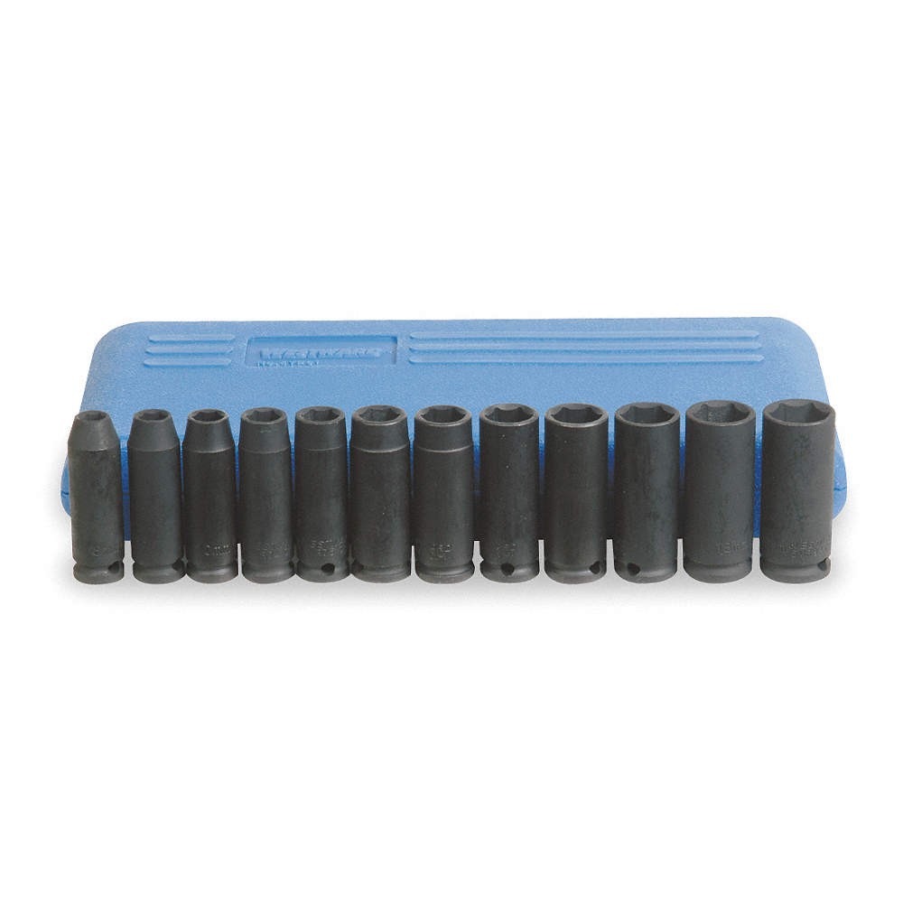 WESTWARD 4YP61 Impct Skt St,Steel,Blk Oxd,8 to 19 mm 4YP61