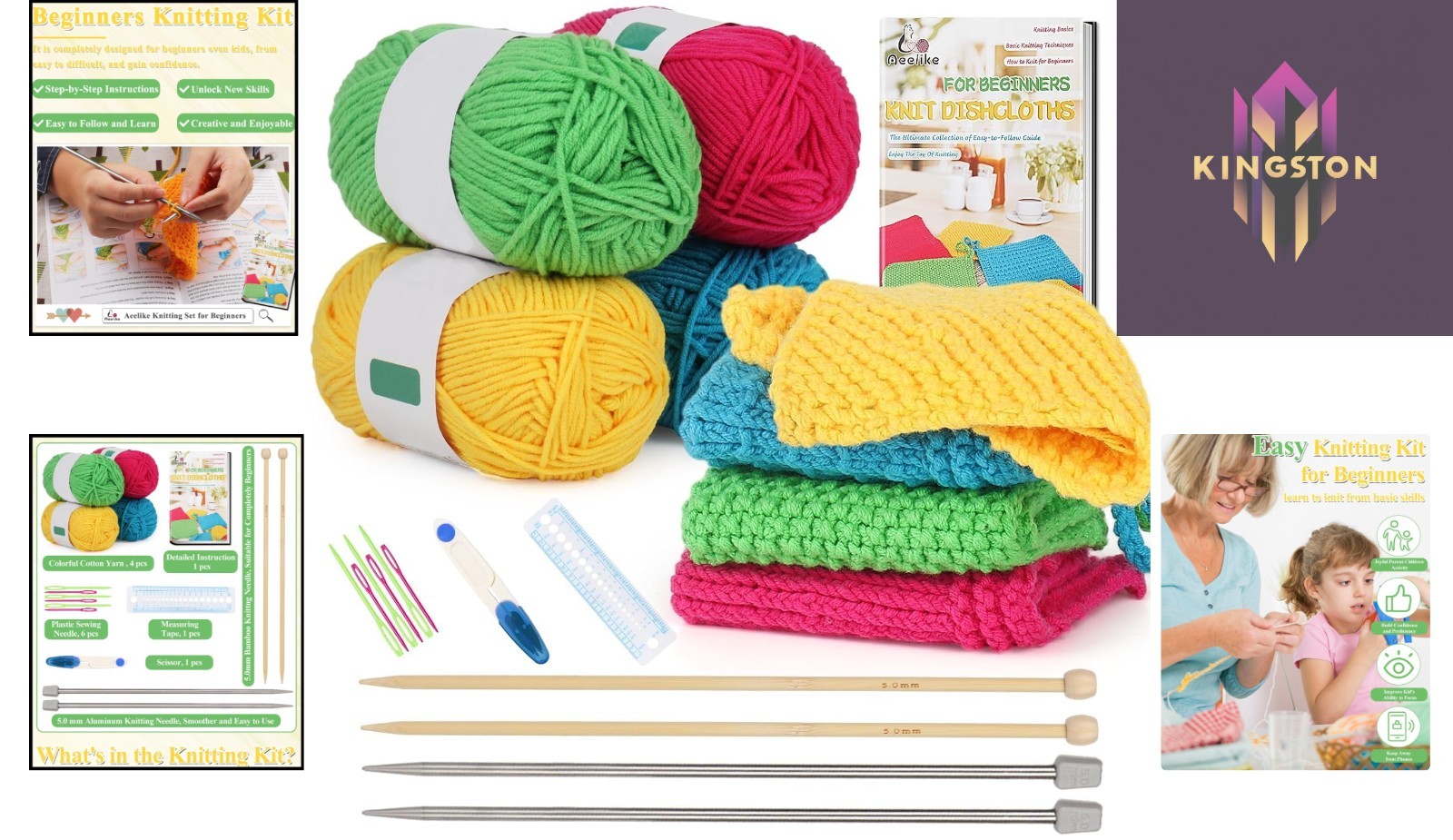 Exciting Knitting Kit for Beginners - Learn with Yarn, Needles & Instructions