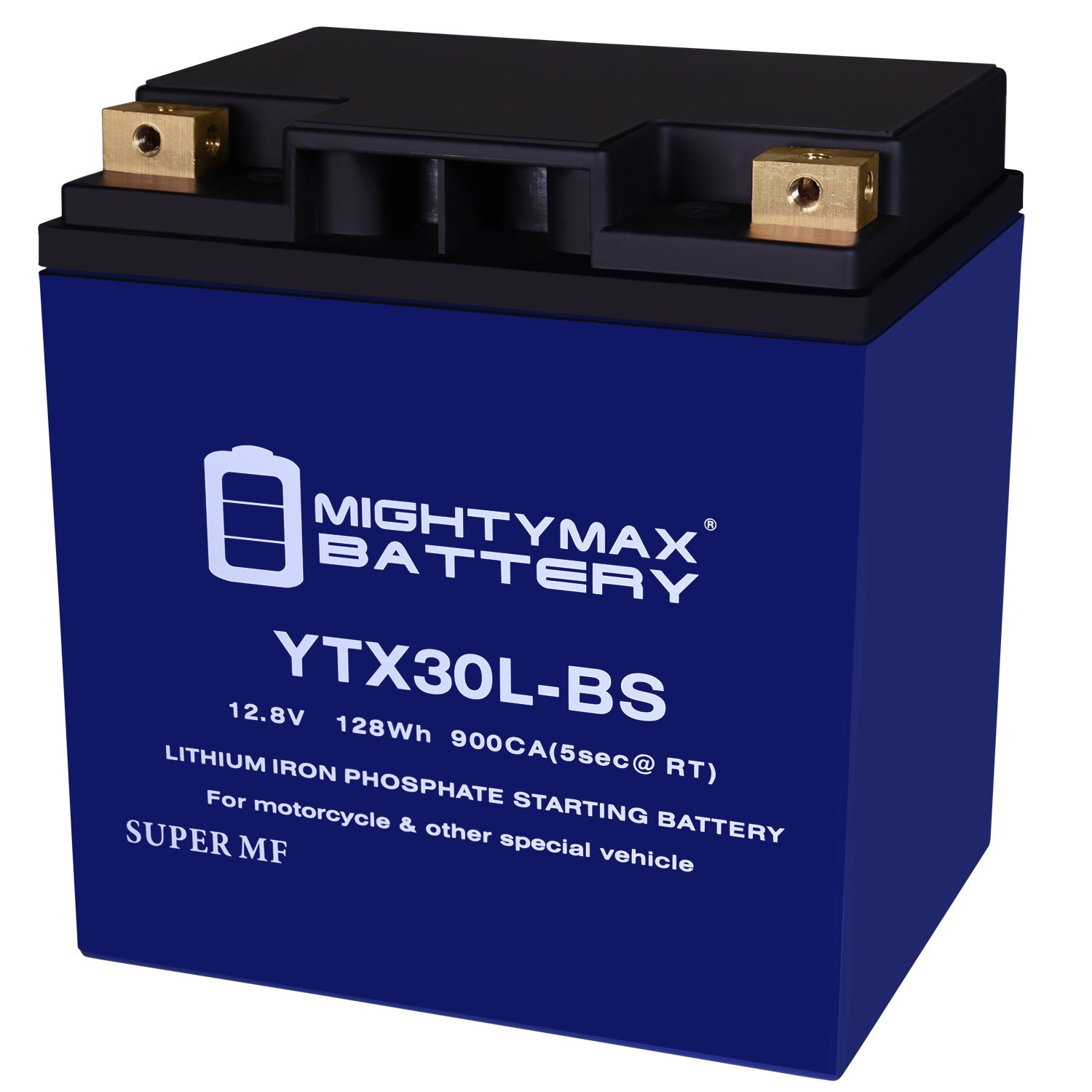 Mighty Max YTX30L-BS Lithium Battery Replaces AGM 30L-BS, MX30L