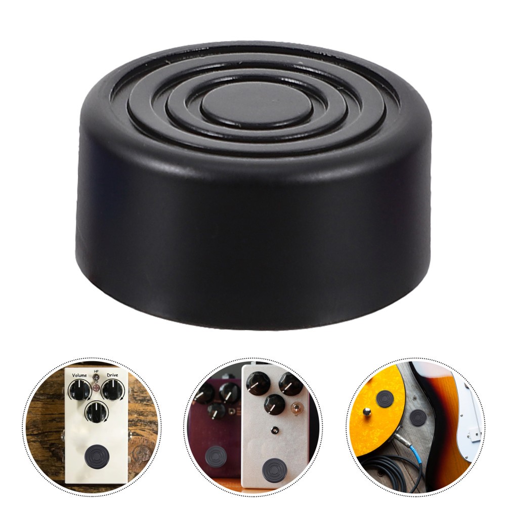 12Pcs Guitar Effect Pedal Footswitch Protective Caps Black Plastic Covers