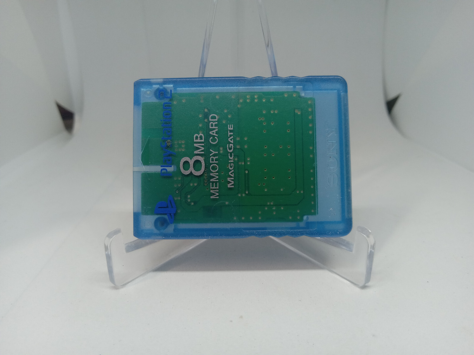 Sony PlayStation 2 PS2 SCPH-10020 Memory Card Transparent Blue